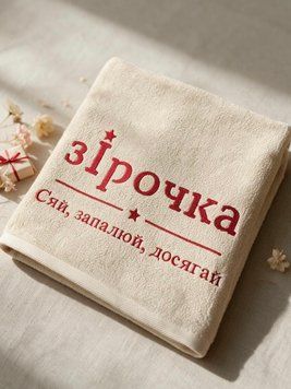 Рушник з вишивкою імені, подарунок подрузі Ірині 955380711081 фото