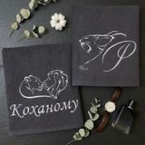Іменний рушник з вишивкою коханому, чоловіку, хлопцю Хижак 1517019726 фото